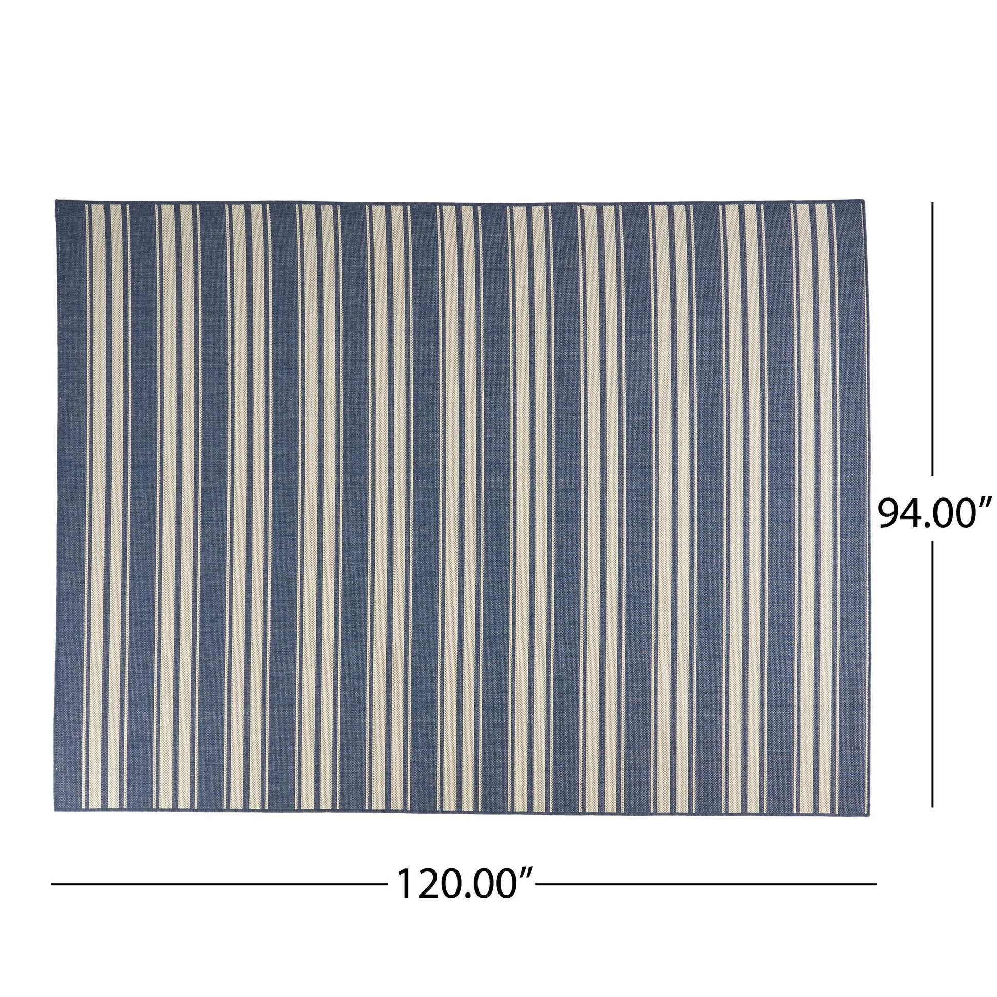 1802L 7'10"X10' Rug Blue Polypropylene