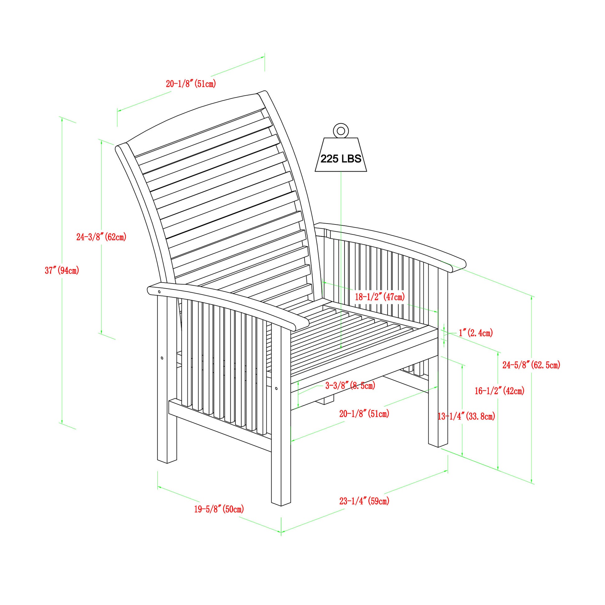 Modern 2 Piece Chevron Patio Chairs Brown Brown Acacia Wood