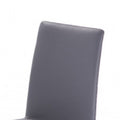 Fullyupholstered Metal Frame Dining Chair, Set Of 2, Gray Gray Metal