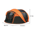 5 8 Person Black Orange Pop Up Camping Boat Tent White Rose Gold Polyethylene