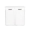 Laundry Cabinet ,With 2 Removable Liner Bags White Particle Board Mdf