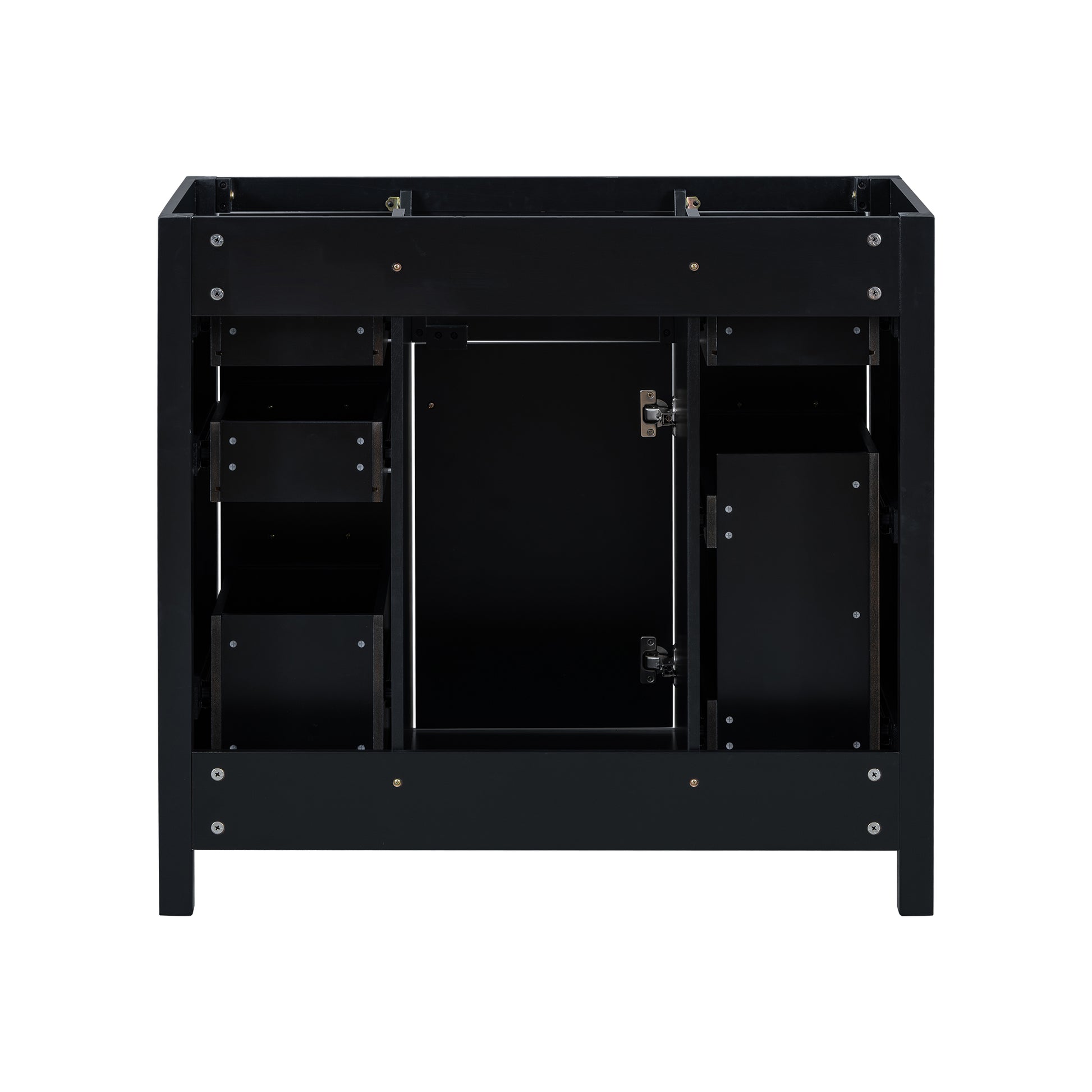 Cabinet Only 36" Black Bathroom Vanity Sink Not Included Black Bathroom Solid Wood Mdf Resin