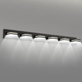 Modern Black Led Vanity Light, 6 Lights Wall Sconce For Bathroom And Mirror, Sleek Minimalist Design, Energy Efficient, Easy To Install Black Iron