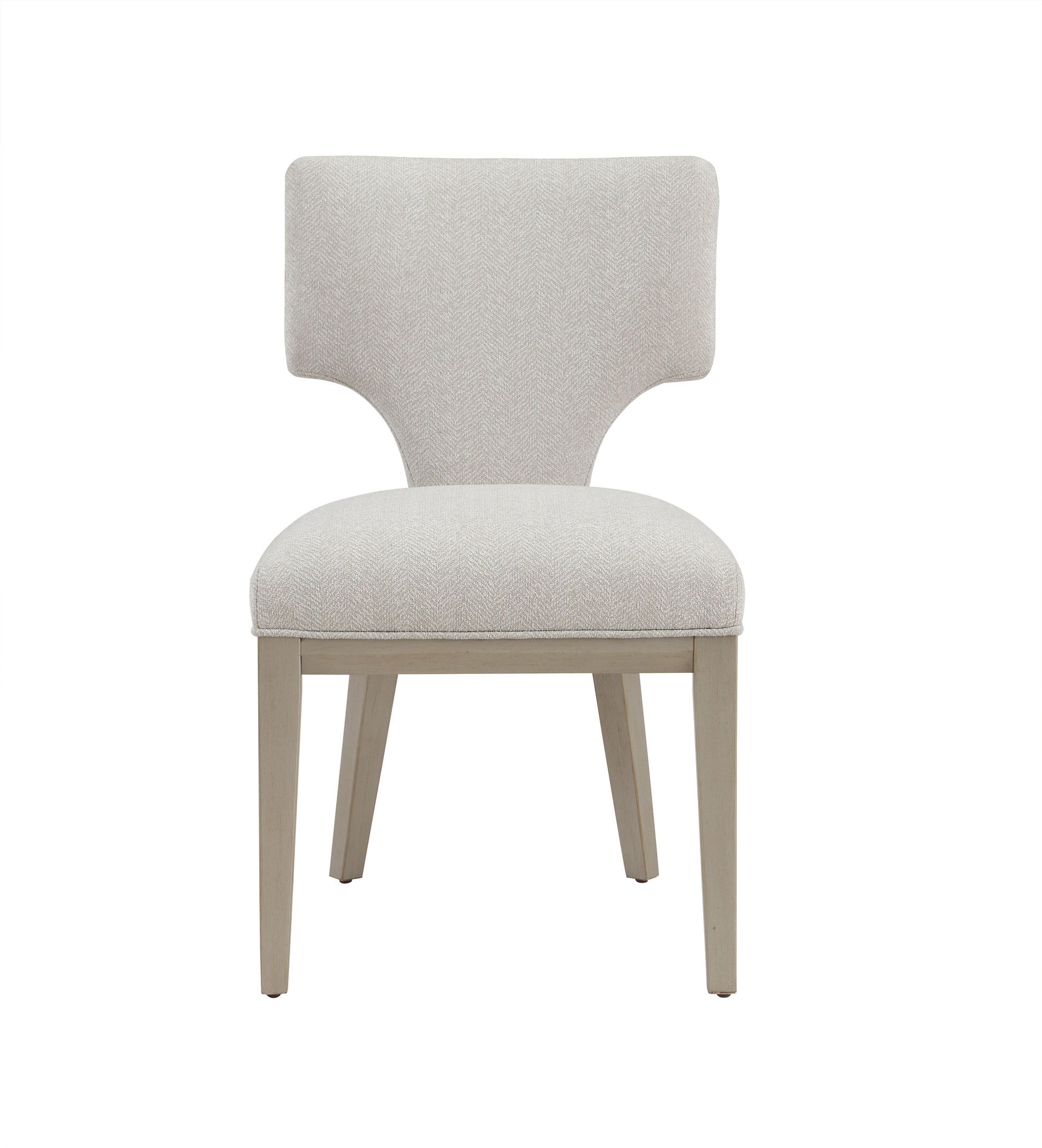 Kasa Linen & Champagne Finish Side Chair Set Of 2 Light Gray Linen,Synthetic Wood