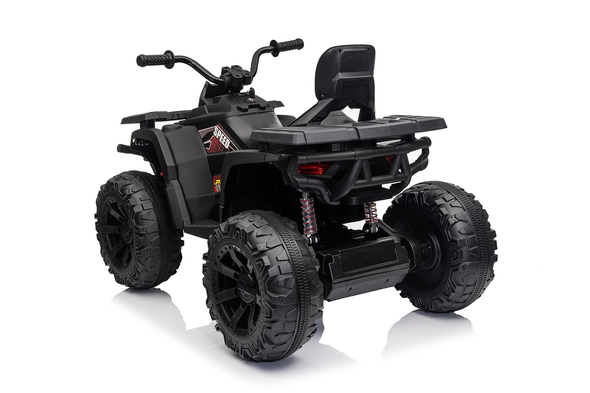 Kids Atv 2 Wheeler, 24 Volt 2Wd Ride On Toys For Big Kids W 2 Seater, 4X200W Motor, 5.6Mph Max Speed,Black Black Abs