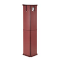Corner Curio Cabinet With Lights, Adjustable Tempered Glass Shelves, Mirrored Back, Display Cabinet,Cherry E26 Light Bulb Not Included Cherry Mdf