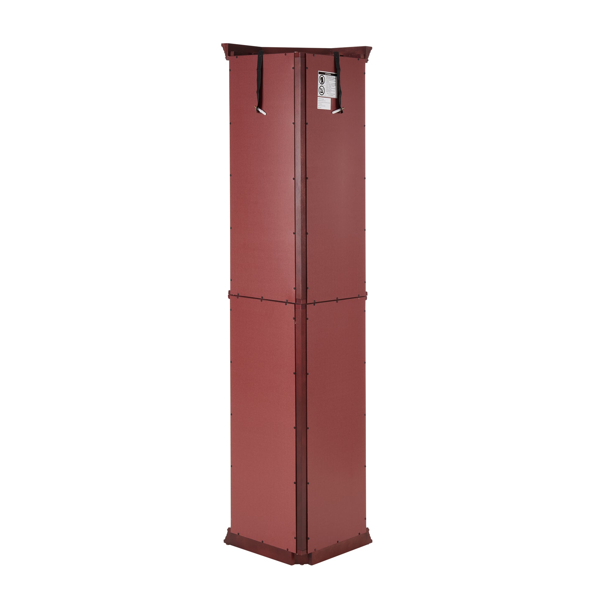 Corner Curio Cabinet With Lights, Adjustable Tempered Glass Shelves, Mirrored Back, Display Cabinet,Cherry E26 Light Bulb Not Included Cherry Mdf