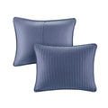 3 Piece Quilt Set Navy Full Queen Full Navy Polyester