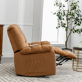 Massage Recliner Chair Electric Power Lift Recliner Chairs With Heat, Vibration, Side Pocket For Living Room, Bedroom, Light Brown Light Brown Velvet