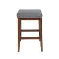 Saddle Barstool Charcoal Wood Fabric