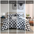 Checkered Comforter Set Full Queen Full Multicolor Polyester