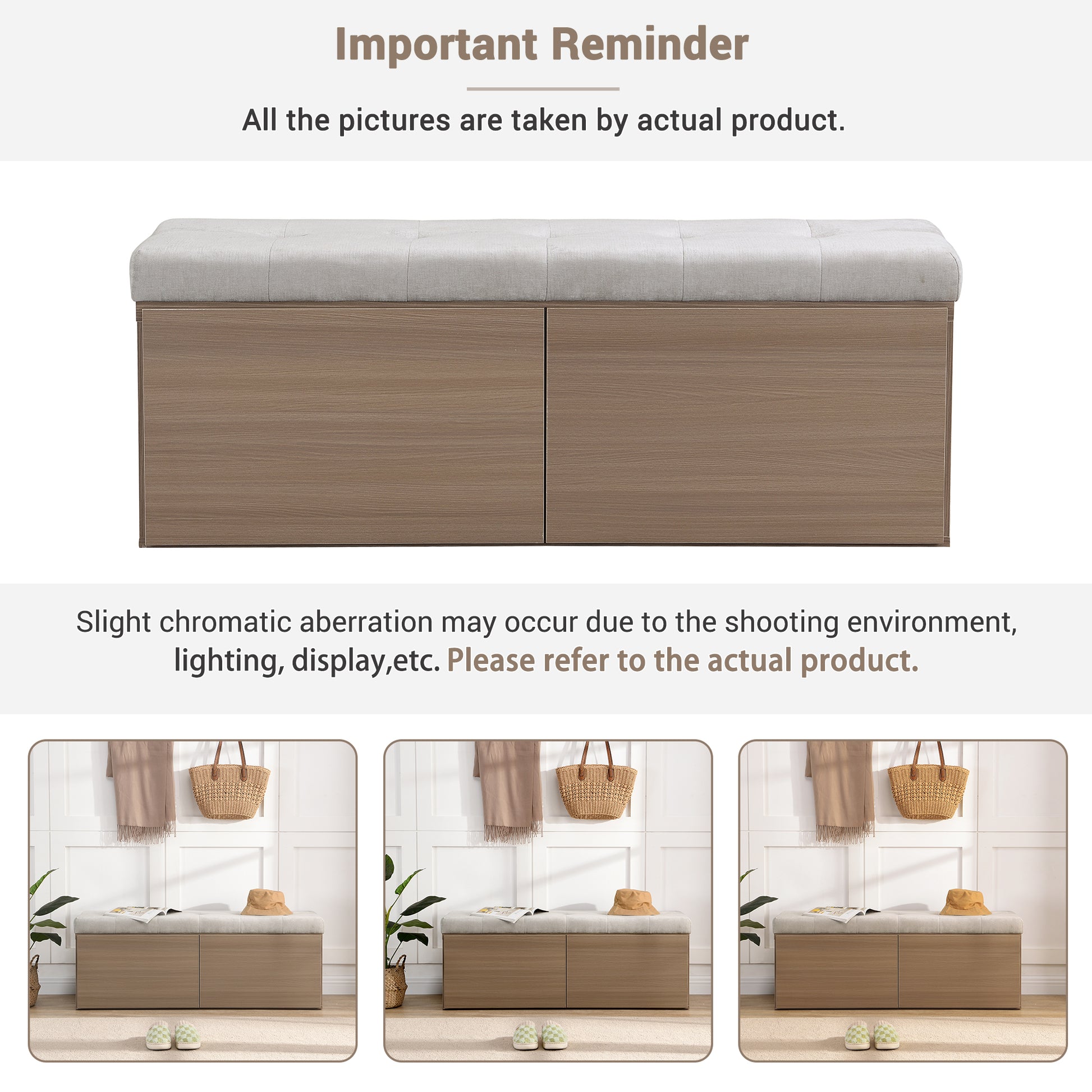 49" Shoe Storage Bench Entryway Shoe Cabinet Storage Ottoman With Padded Seat Cushion And Double Doors For Entryway, Hallway And Bedroom, Light Grey Cushioned Light Grey Chenille Solid Shoe Storage