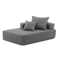 Special Shaped Frame For Oversized Modular U Shaped Sectional Sofa,Luxury Boucle Floor Couch Set,Convertible Sleeper Couch,Spacious Foam Filled Sofa Bed For Living Room Gray Boucle 1 Seat