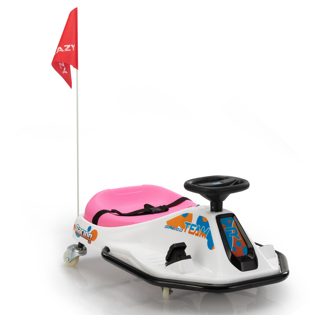 24V Brushless Drift Car,Toddler Ride On Car, Music, Bluetooth White Pink White Pink Polypropylene