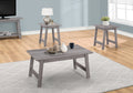 Table Set, 3Pcs Set, Coffee, End, Side, Accent, Living Room, Grey Laminate, Transitional Grey Particle Board