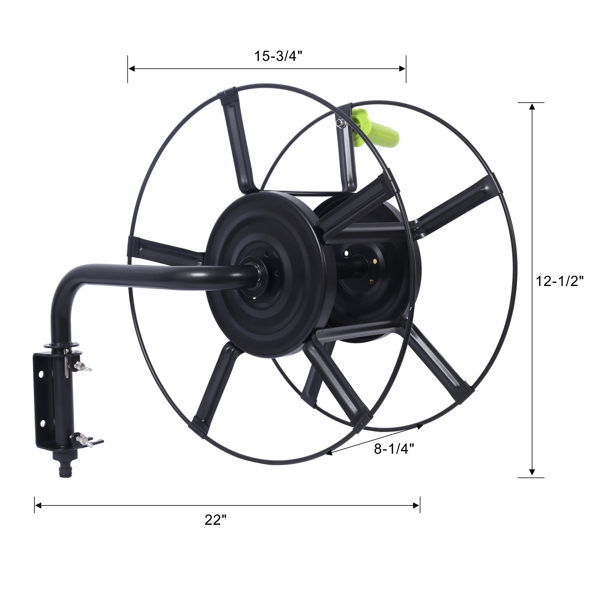 Swivel Hose Reel Wall Mount 180 Degree Pivot Hose Hanger Great For Garden Storage Hose Holder Wall Mount For Garden Hose Heavy Duty Steel Hose Hanger For Hose Reels Black Steel