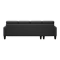 U Shaped Sofa Coch 4 Seat Sofa With Chaise Polyester Fabric For Living Room Apartment Office Dark Grey Dark Grey Linen Wood Primary Living Space Soft Eucalyptus Foam Linen 4 Seat