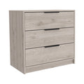 Kaia 3 Drawers Dresser, Superior Top Light Gray Gray Drawer 3 Drawers Bedroom Shelf Modern Particle Board Particle Board