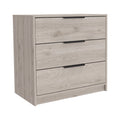 Kaia 3 Drawers Dresser, Superior Top Light Gray Gray Bedroom Modern Particle Board Particle Board