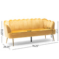 3 Seater Sofa Honey Velvet