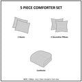 5 Piece Comforter Set Black Full Queen Full Multicolor Polyester