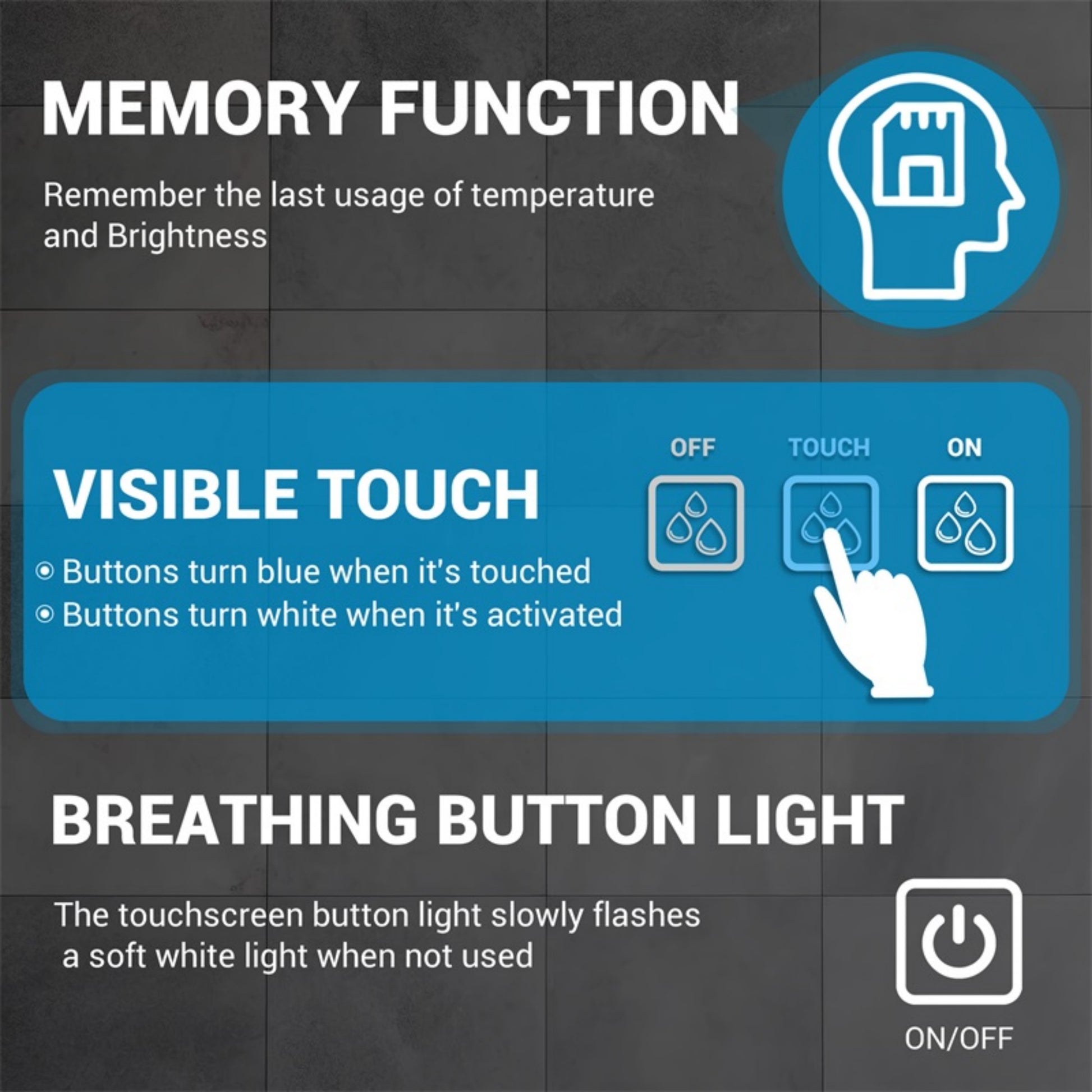 Led Bathroom Mirror 32" X 24" Front And Backlight, 5 Mins Defog, 5Mm Full Hd Reflected Wall Mounted Vanity Mirror, 3 Colors Stepless Dimmable, Cri90 , Memory Function Plug In Hardwire Silver Glass