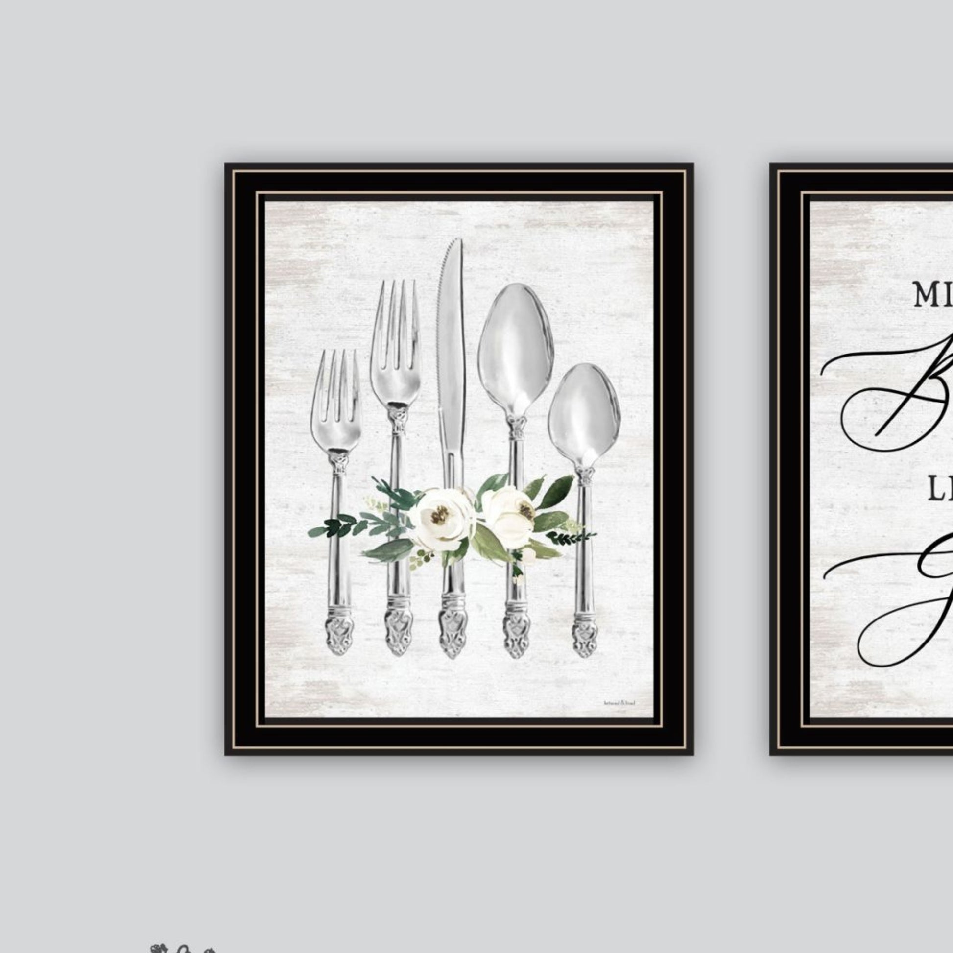 "Ready To Dine Humor" Framed Wall Art For Living Room, Wall Art Print For Home Decor, Bedroom Wall Art By Lettered & Lined Multicolor Wood Paper