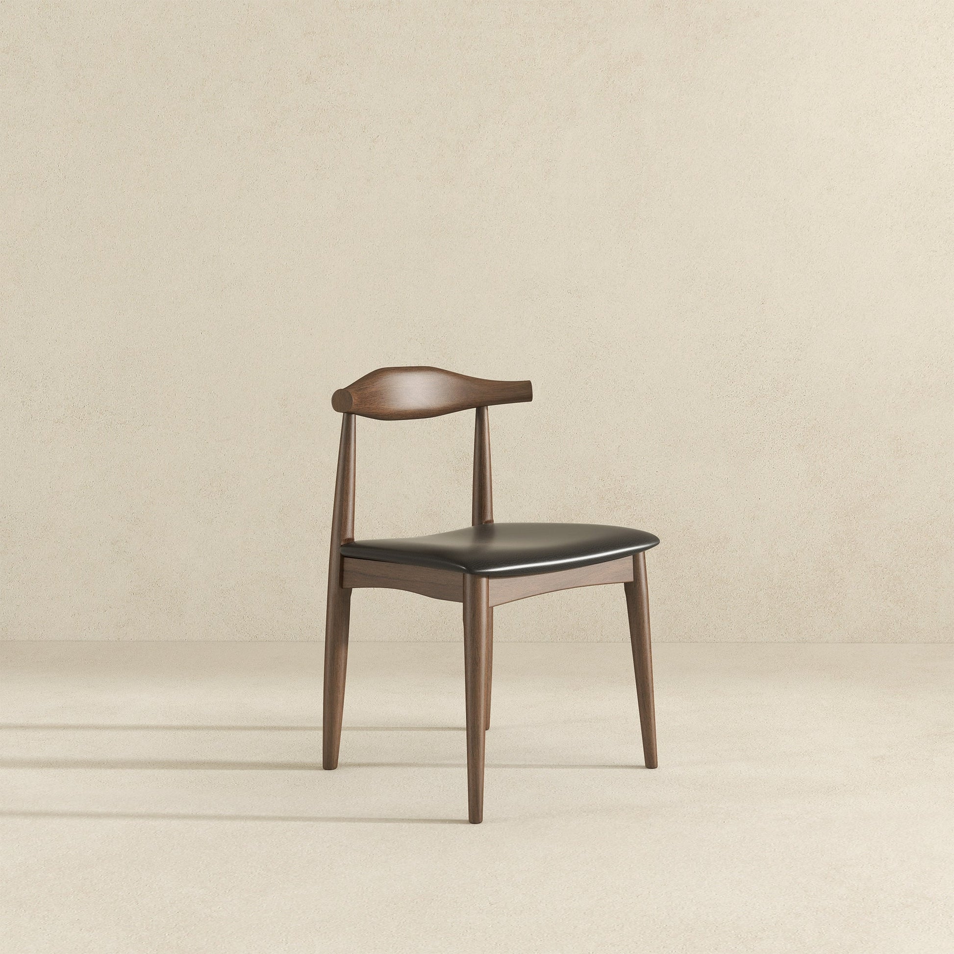 Destiny Black Pu Dining Chairs Set Of 2 Black,Dark Brown Brown Pu Leather,Solid Wood
