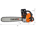 62Cc Gas Powered Chainsaw, 20 Inch 2 Cycle Petrol Handheld Chain Saw, Gasoline Gas Chainsaws For Tree Wood Cutting,Epa Compliant Orange Aluminium