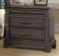 2 Drawer Nightstand Mahogany Solid Wood Mdf