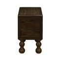 Solid Wood End Table, Rectangle 23.6 Inch Narrow Side Table With Drawer, Vintage Bedside Table Nightstand For Small Spaces, Living Room, Bedroom, Easy Assembly, Espresso Espresso Pine