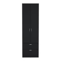 Armoire Marlton, Bedroom, Black Black Particle Board Engineered Wood