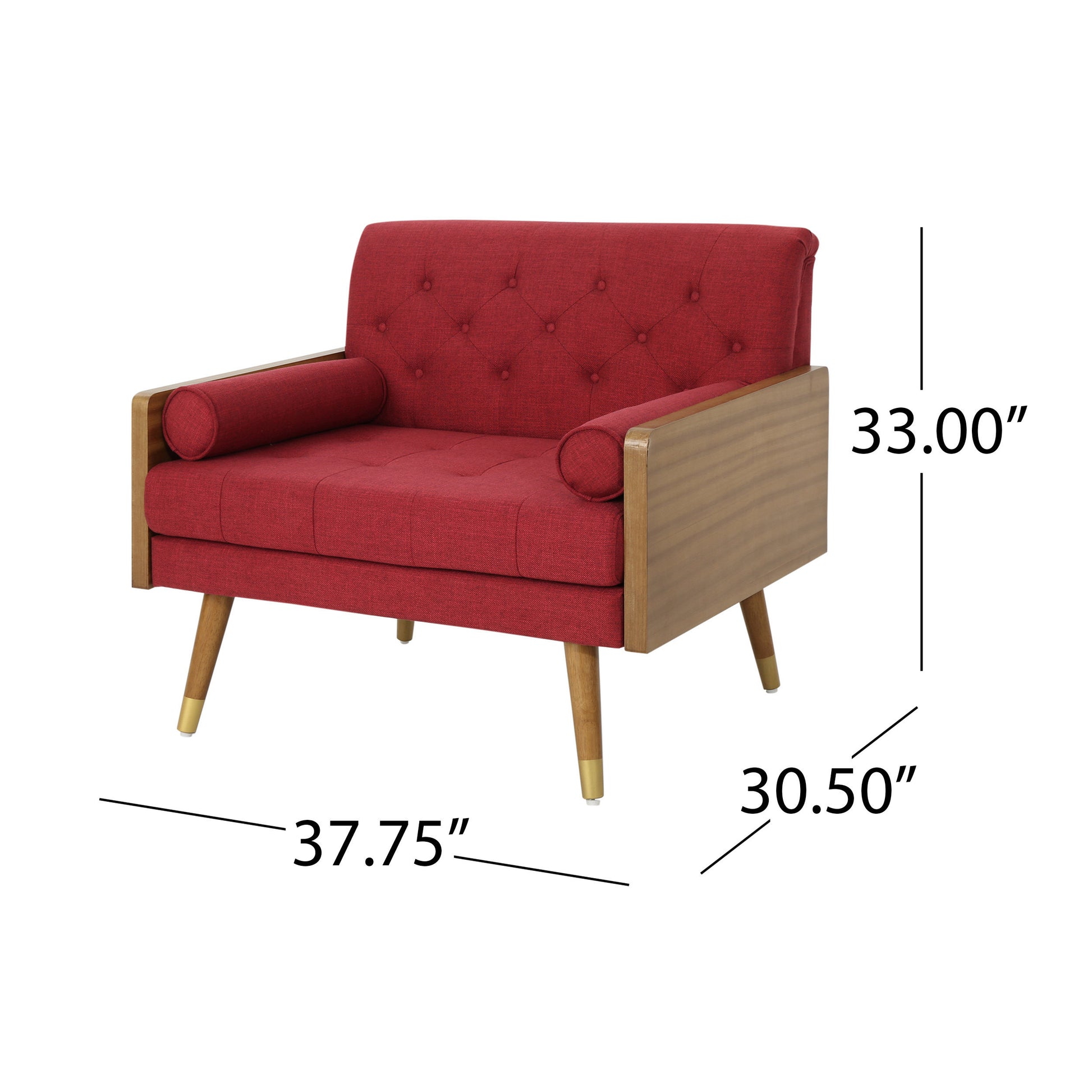 Club Chair Red Fabric