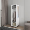 Wardrobe Devon, Bedroom, White White Engineered Wood