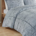 Shaggy Long Fur Comforter Mini Set King Grey Polyester