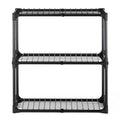 3 Shelf Wire Rack With Cover 1Pack ,Inclouding One Cover Black Steel