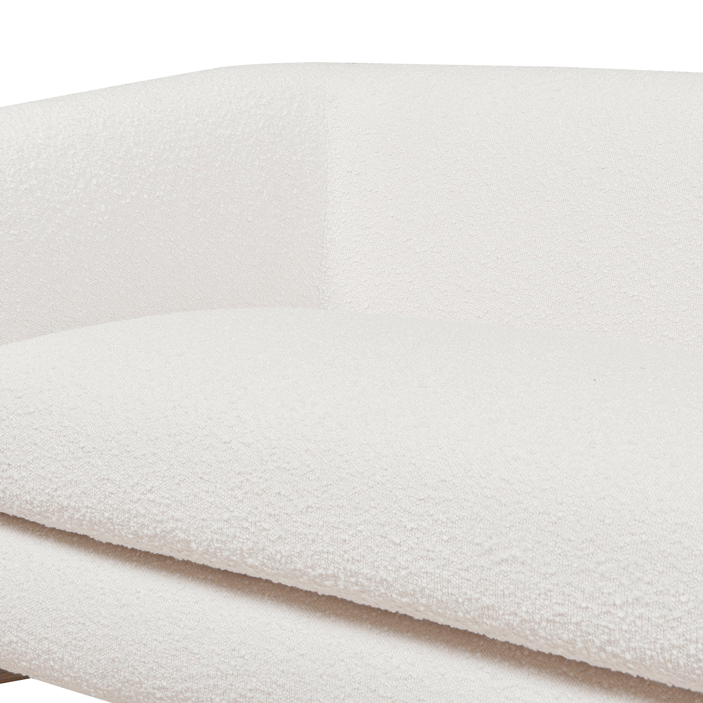 Alpine 90.5" Sherpa Sofa, Ivory White Boucle White Foam Boucle 2 Seat