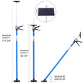 4 Pack Adjustable Support Pole,Steel 3Rd Hand Support System,Support Rod For Jacks Cargo Bars Drywalls,Cabinet Jacks For Installing Cabinets,Extends From 45 To 114 Inch ,With Carry Bag Black Blue Steel
