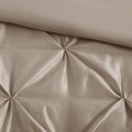 7 Piece Tufted Comforter Set Taupe Queen Queen Taupe Polyester