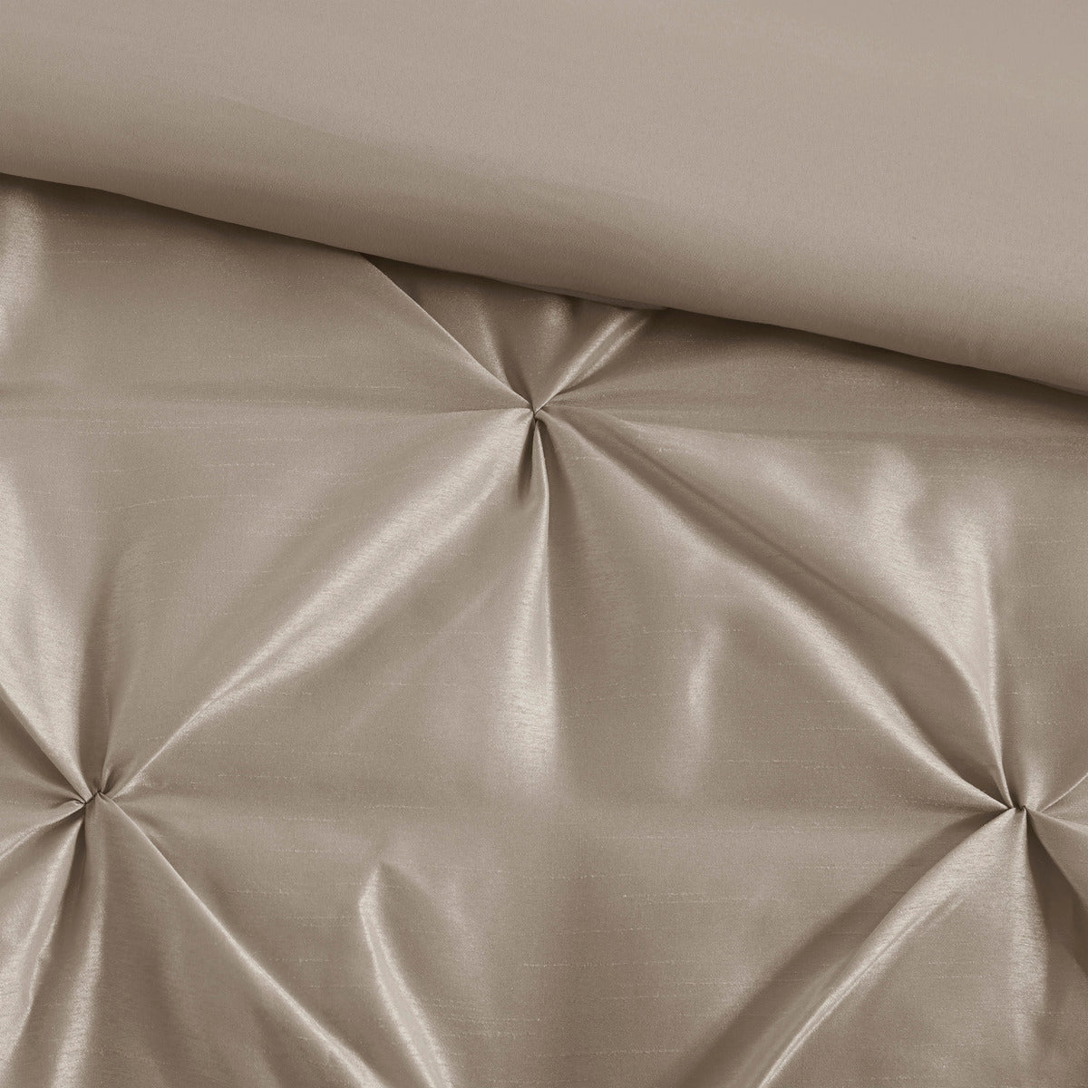 7 Piece Tufted Comforter Set Taupe Queen Queen Taupe Polyester