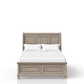 Antique Gray Queen Storage Bed Queen Antique Gray Solid Wood Mdf