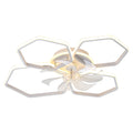 30Inches Ceiling Fan With Lights Remote Control Dimmable Led, 6 Gear Wind Speed Fan Light White Modern Acrylic