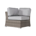 Fully Assembled Outdoor Wicker Patio Sofa Quick Setup Pre Assembled Patio Furniture Grey Mix Wicker