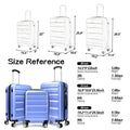 3 Piece Luggage 20Inches,24Inches,28Inches Featuring 360 Rotating Wheels And Tsa Lock Abs Hard Shell Yet Practical Design Suitable For Both Men And Women Purple Abs