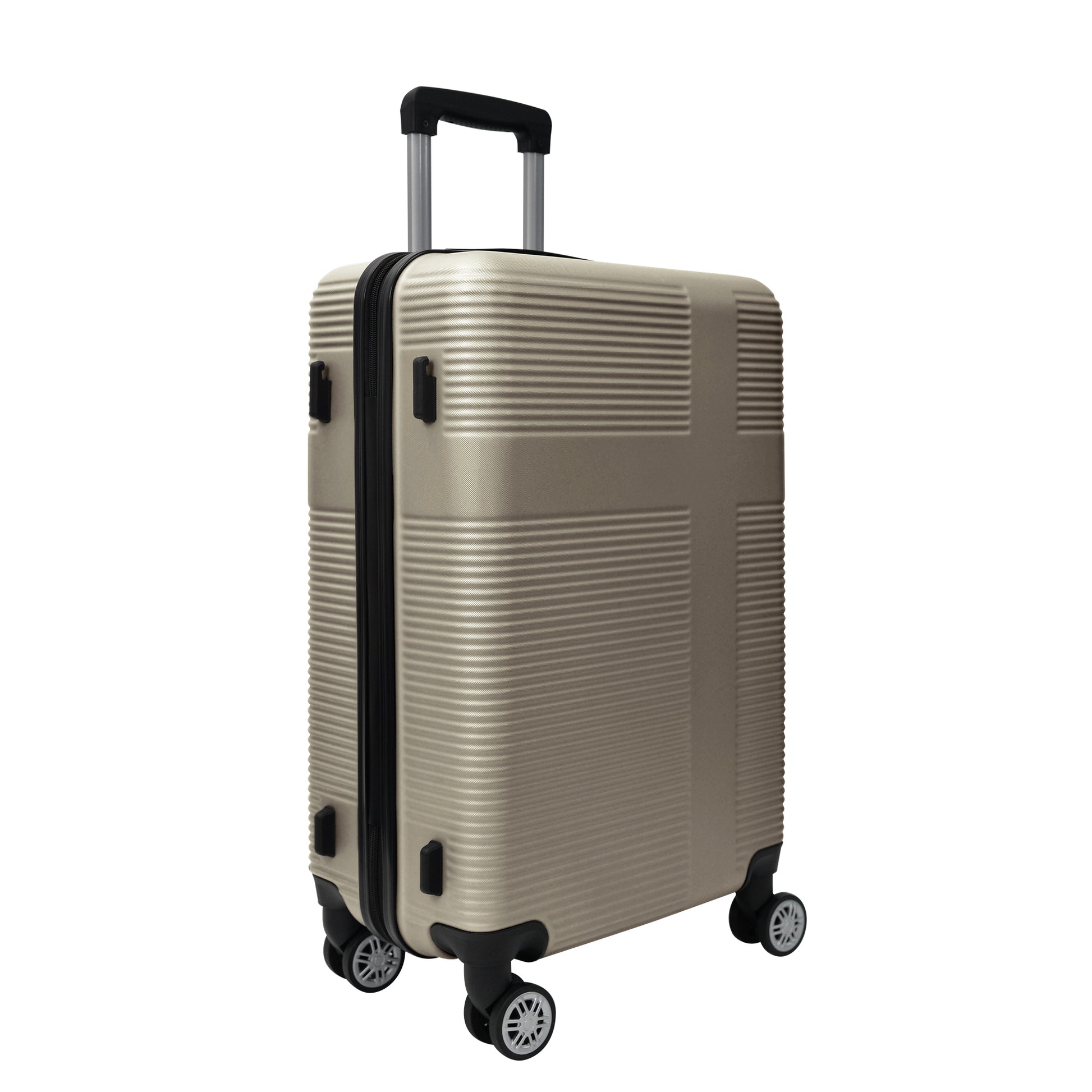 Luggage 4 Piece Set With Spinner Wheels, Hardshell Lightweight Suitcase With Tsa Lock,Checked Luggage,Champagne 12 20 24 28In Champagne Abs