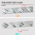 Led Modern Chrome Stainless Steel Vanity Lights, 4 Lights Acrylic Bathroom Vanity Light Chrome Stainless Steel Acrylic