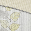 6 Piece Embroidered Quilt Set With Throw Pillows Yellow King Cal King King Yellow White Cotton