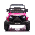 12V Kids Ride On Electric Truck Car W Parents Control,2Wd,Four Wheel Suspension,Early Education Function,Adjustable Volume,Usb,Mp3,Bluetooth,Microphone Jack,Power Display,Led Lights For Kids Aged 3. Pink Polypropylene