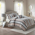 4Pc Faux Fur Comforter Set Queen Multicolor Polyester