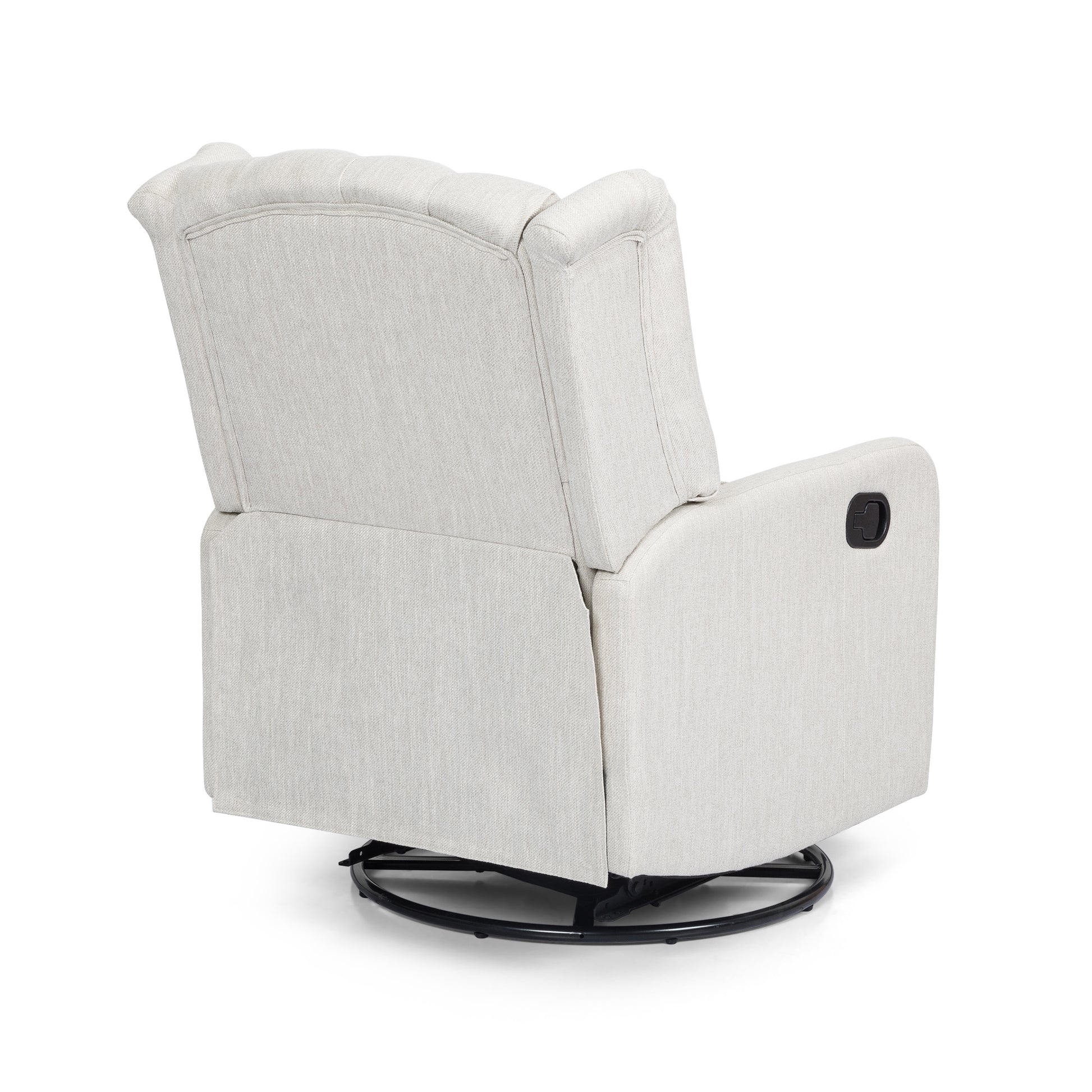 Classic Design, Manual Recliner Chair With 360 Degree Swivel Beige Fabric